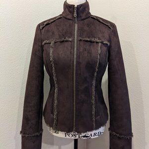 Calvin Klein brown suede jacket size S